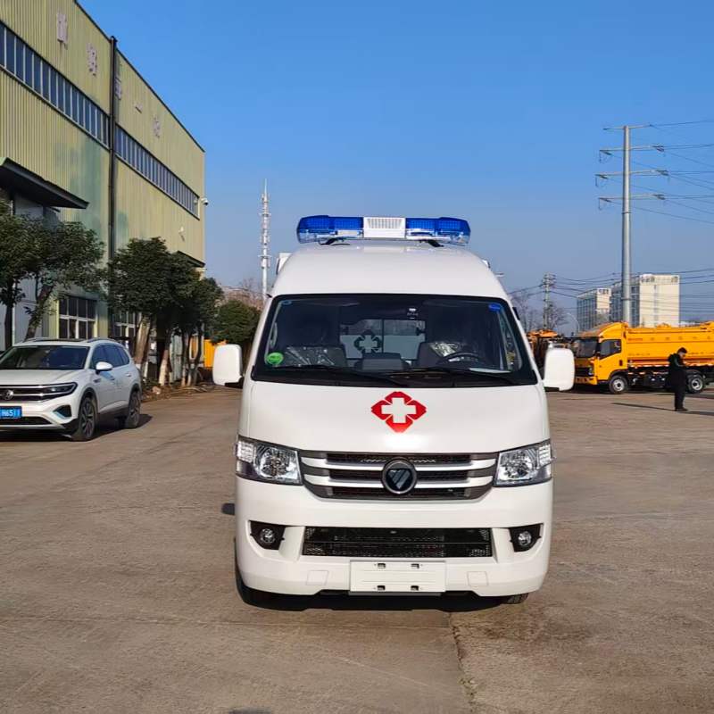 سيارة إسعاف فوتون فيو جي 7 ذات قاعدة عجلات طويلة وسقف متوسط ​​من نوع النقل والمراقبة