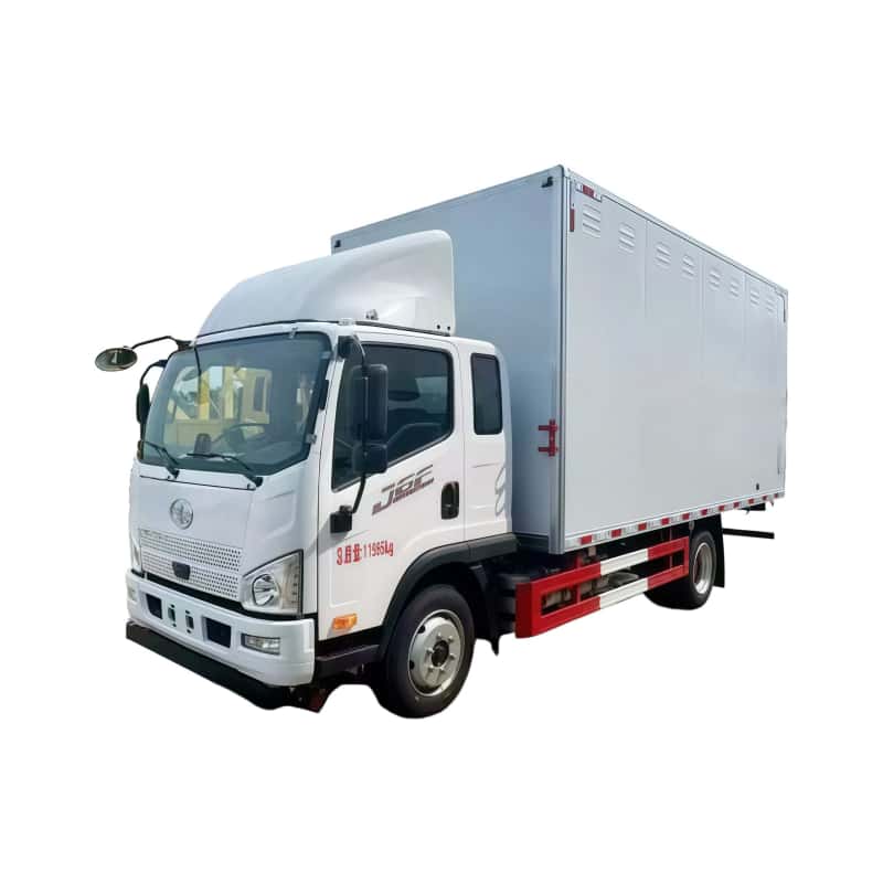 Jiefang single-row 5.6-meter box truck powered by Dachai 180 horsepower engine
