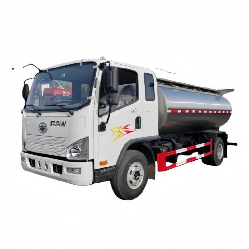 FAW 7 Ton Insulated Stainless Steel Milk Tanker Truck