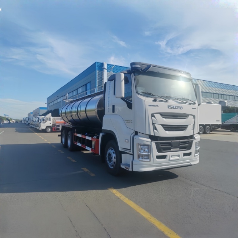 Isuzu rear double axle 6×4 15000L milk tank truck