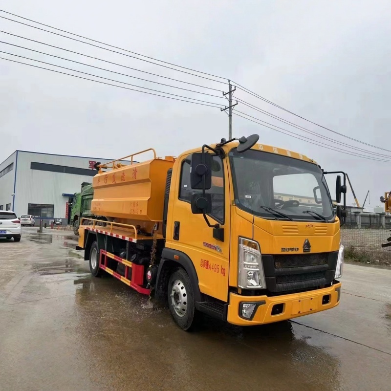 Sinotruk HOWO Blue Plate Combined Sewer Jetting and Vacuum Truck