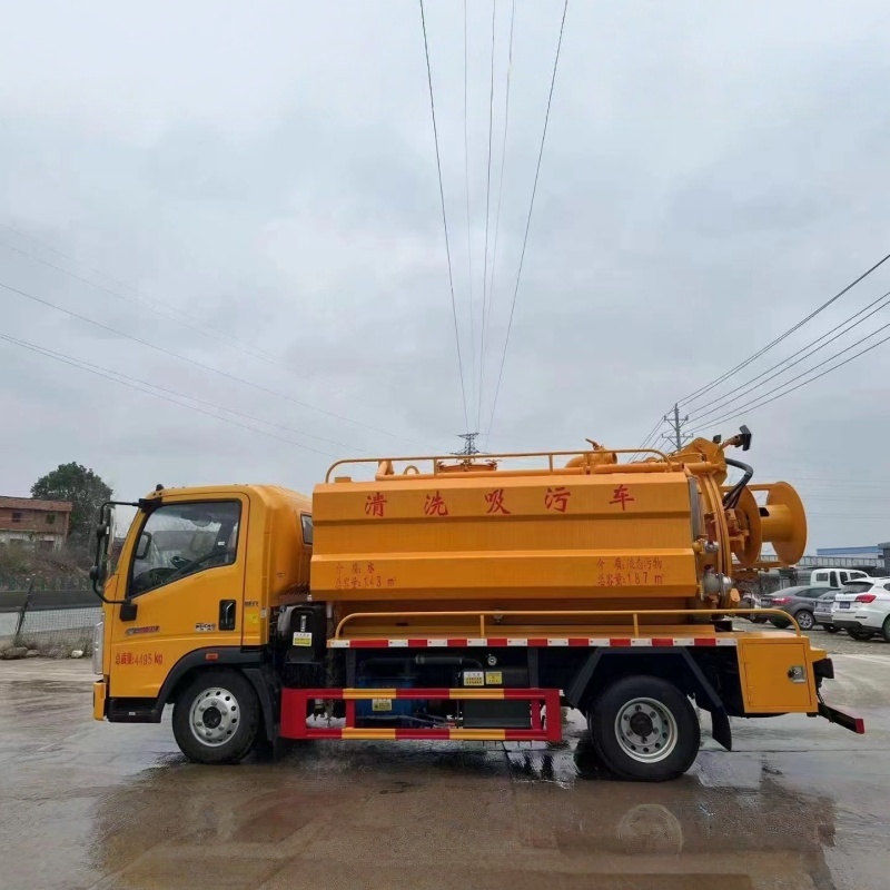 Sinotruk HOWO Blue Plate Combined Sewer Jetting and Vacuum Truck